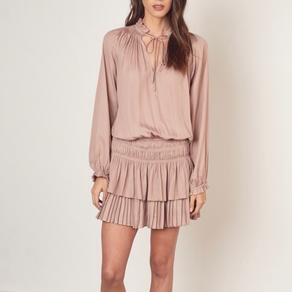 Secure a second date in our Satin Smocked Dress!